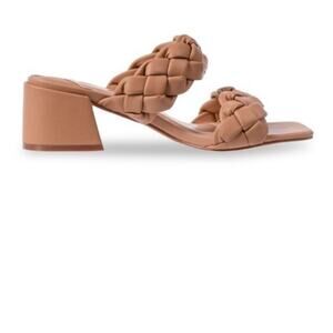 Ninety Union Twist Block Herl Sandals In Taupe Size 8 In Box EUC